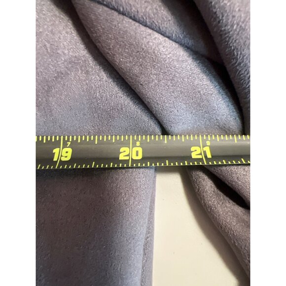 Philosophy Gray Faux Suede Moto Jacket L/G With Zipper Pockets & Snap Details - Picture 7 of 8